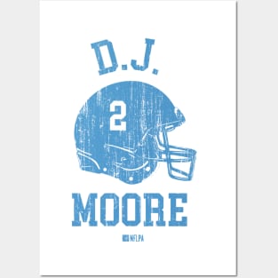 D.J. Moore Carolina Helmet Font Posters and Art